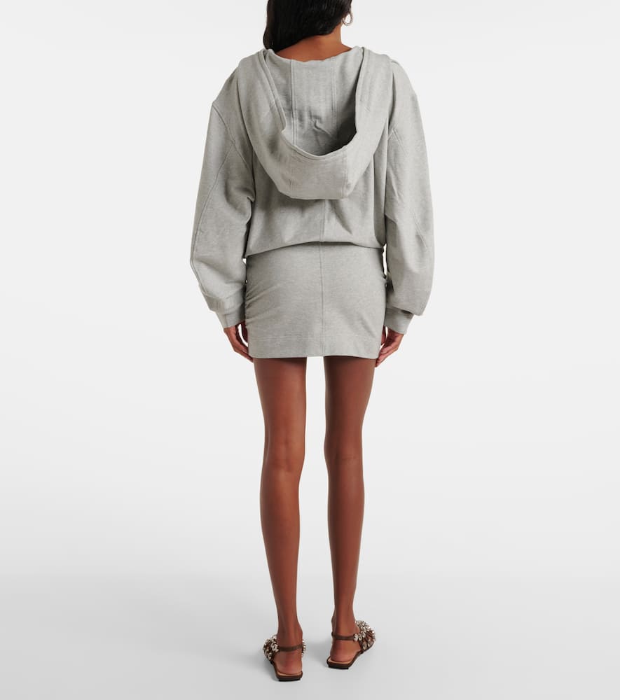 Cotton-blend jersey sweatshirt dress