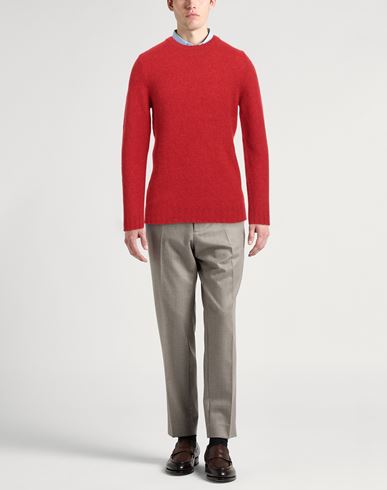 Fedeli Man Sweater Red Size 42 Virgin Wool, Cashmere, Polyamide