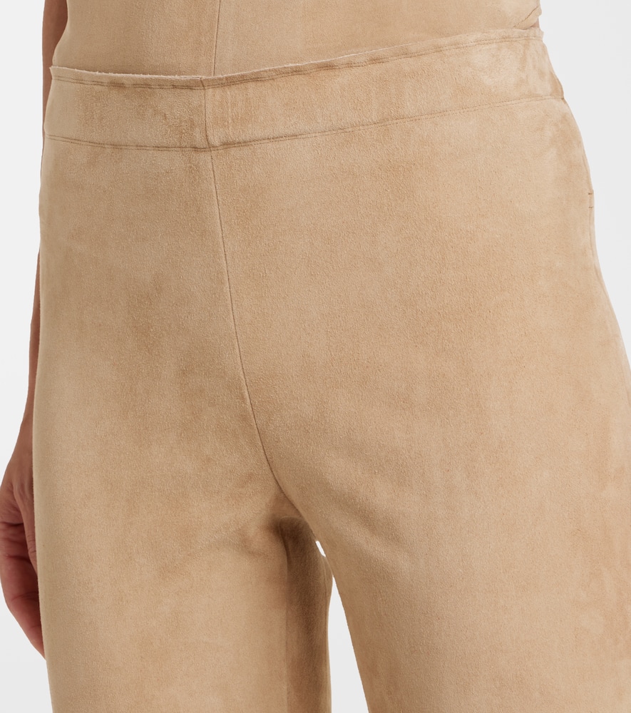 JP Long suede flared pants