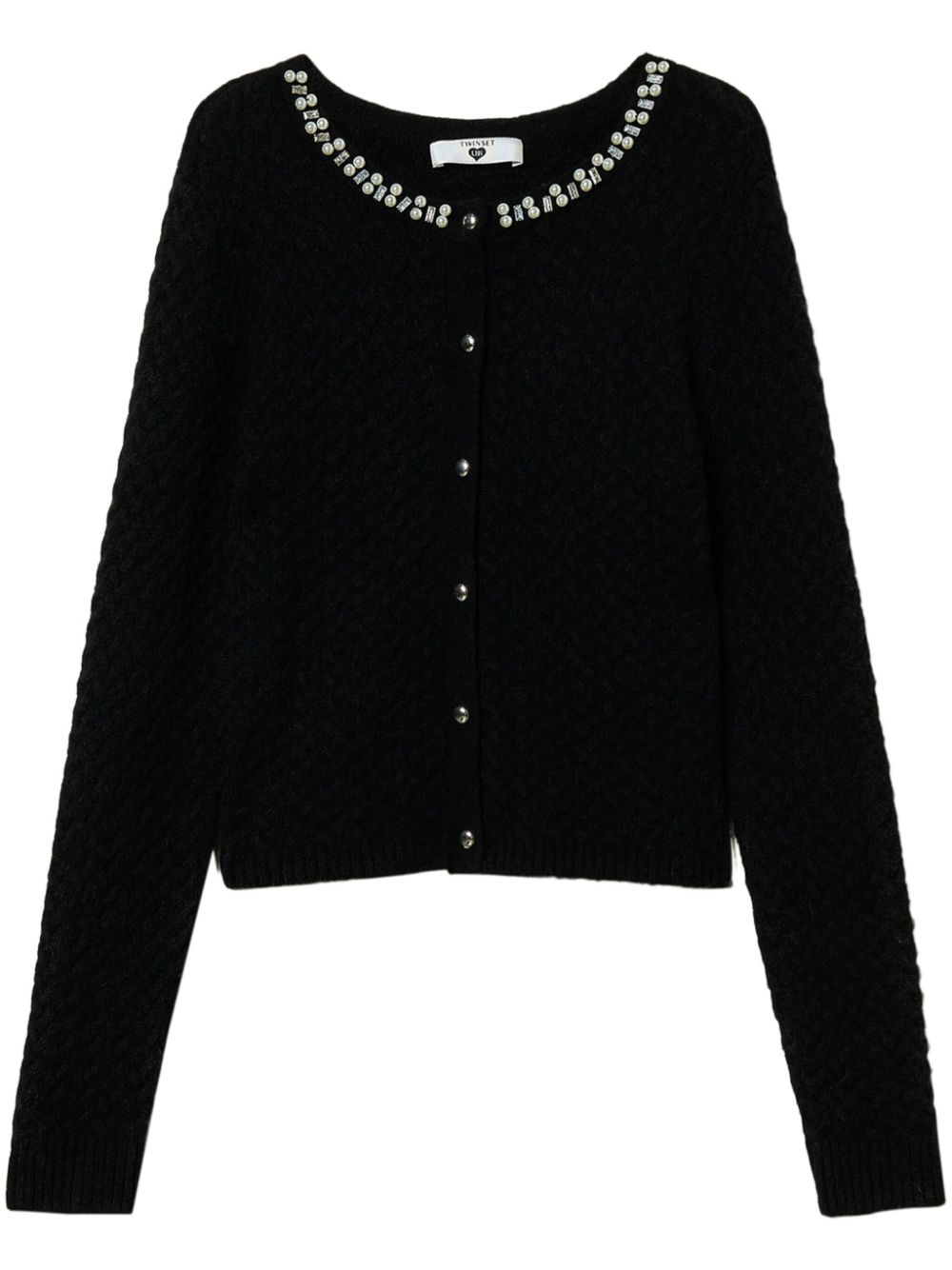 Embroidered cardigan - Black