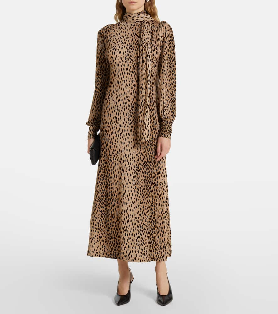 Avalon polka-dot maxi dress