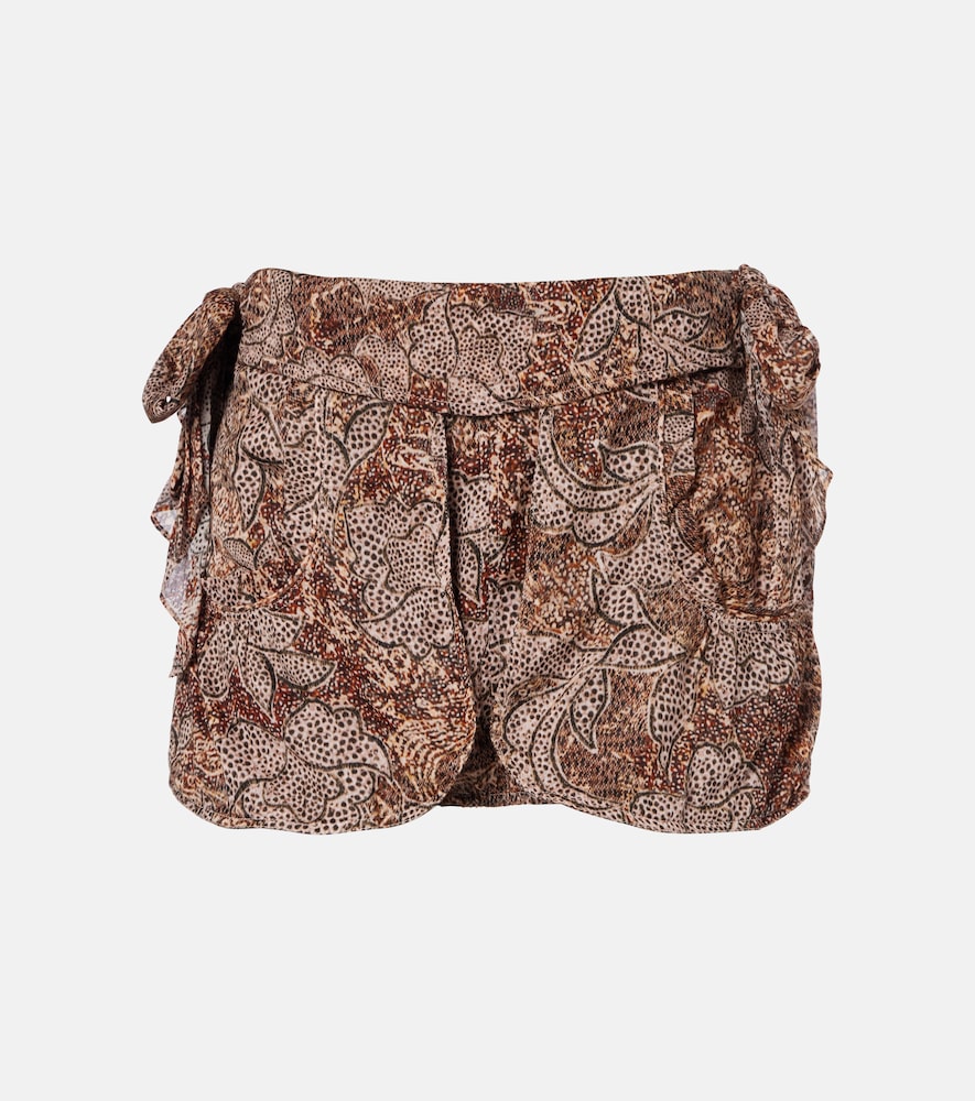 Coralie printed cotton miniskirt