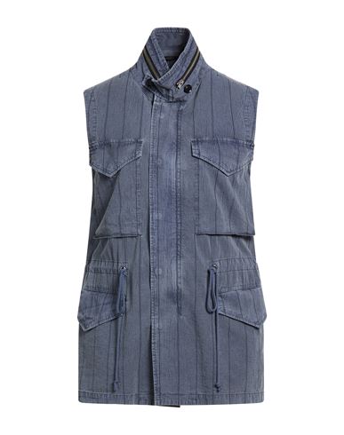 Woman Vest Slate blue Size 1 Cotton