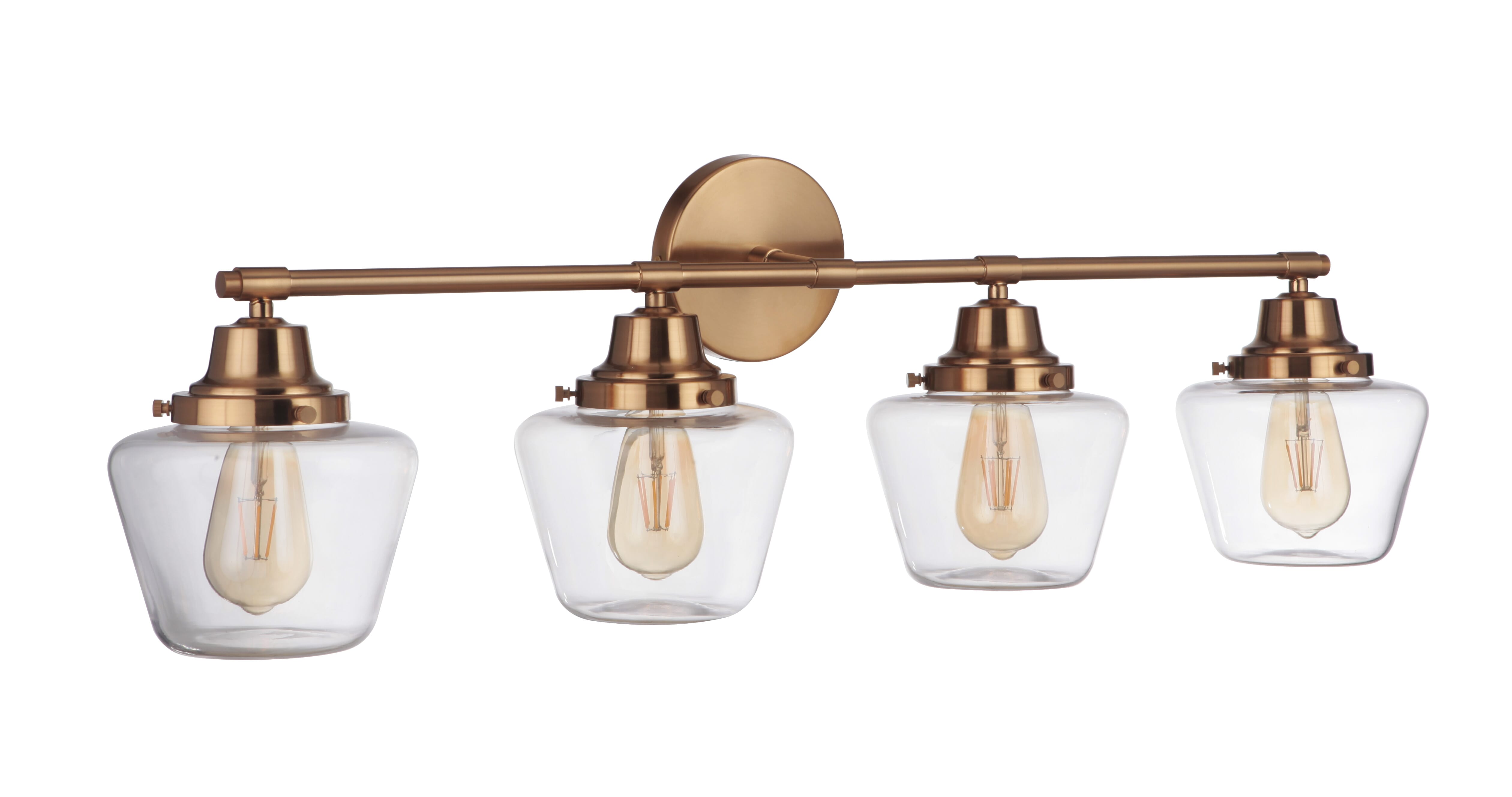 Essex 4-Light Bathroom Vanity Light in Satin Bra