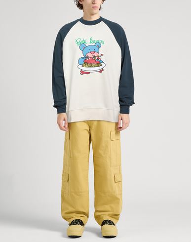 Man Sweatshirt Ivory Size XXL Cotton