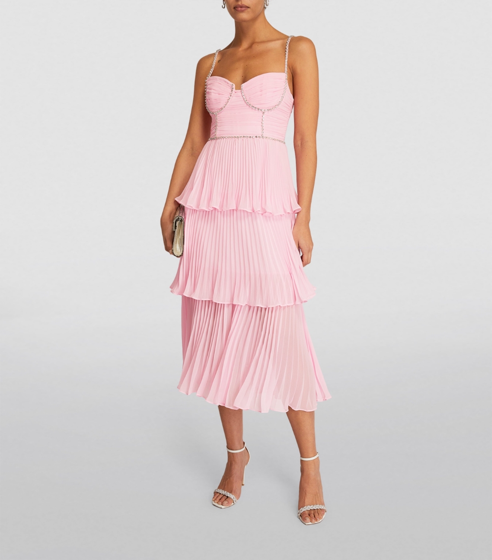 셀프포트레이트 Chiffon Tiered Midi Dress