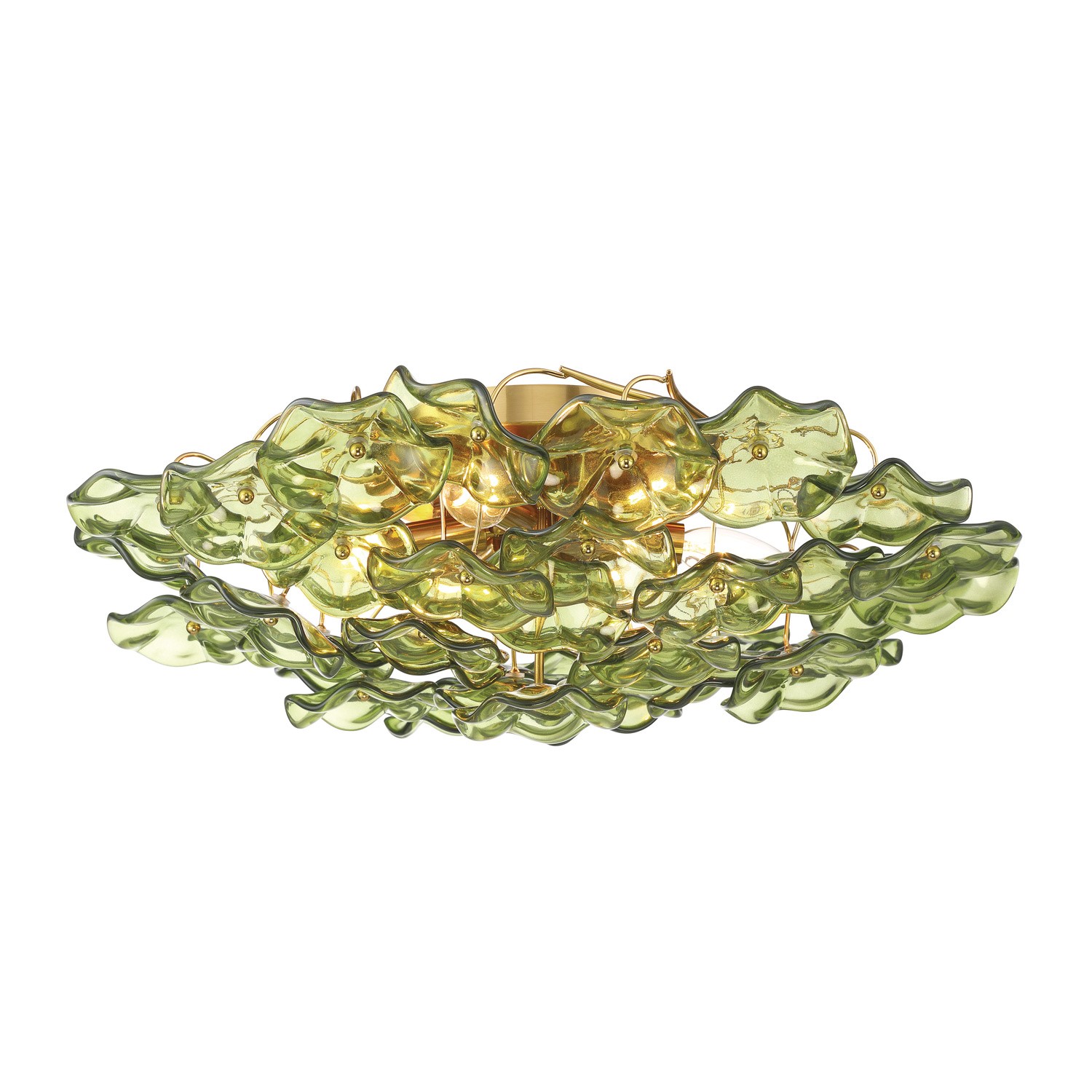 Aged Brass Semi Flush Mount from the Esme Collection