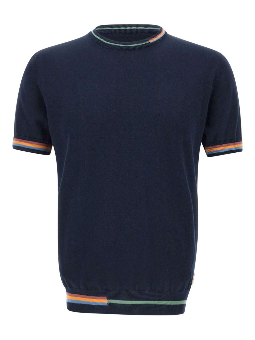 Willis striped-trim T-shirt - Blue
