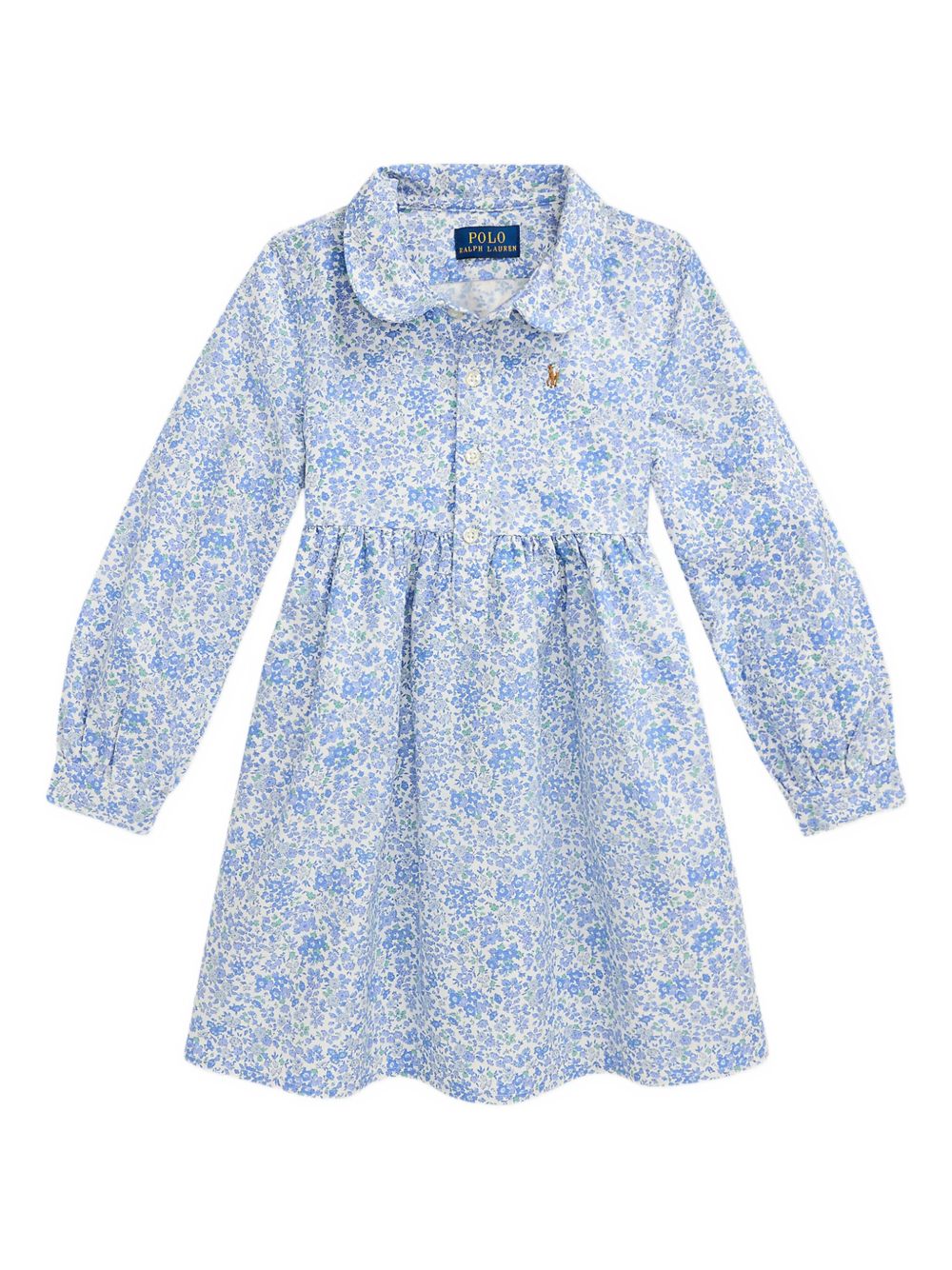 Floral-print shirtdress - Blue