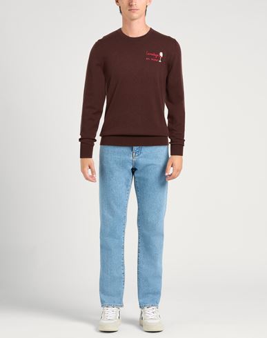Vacanze Di Natale Man Sweater Chocolate brown Size M Polyamide, Wool, Viscose, Cashmere