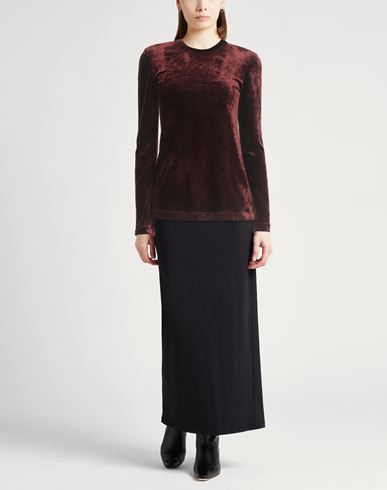 Alysi Chocolat Woman Top Chocolate brown Size 2 Viscose, Polyester