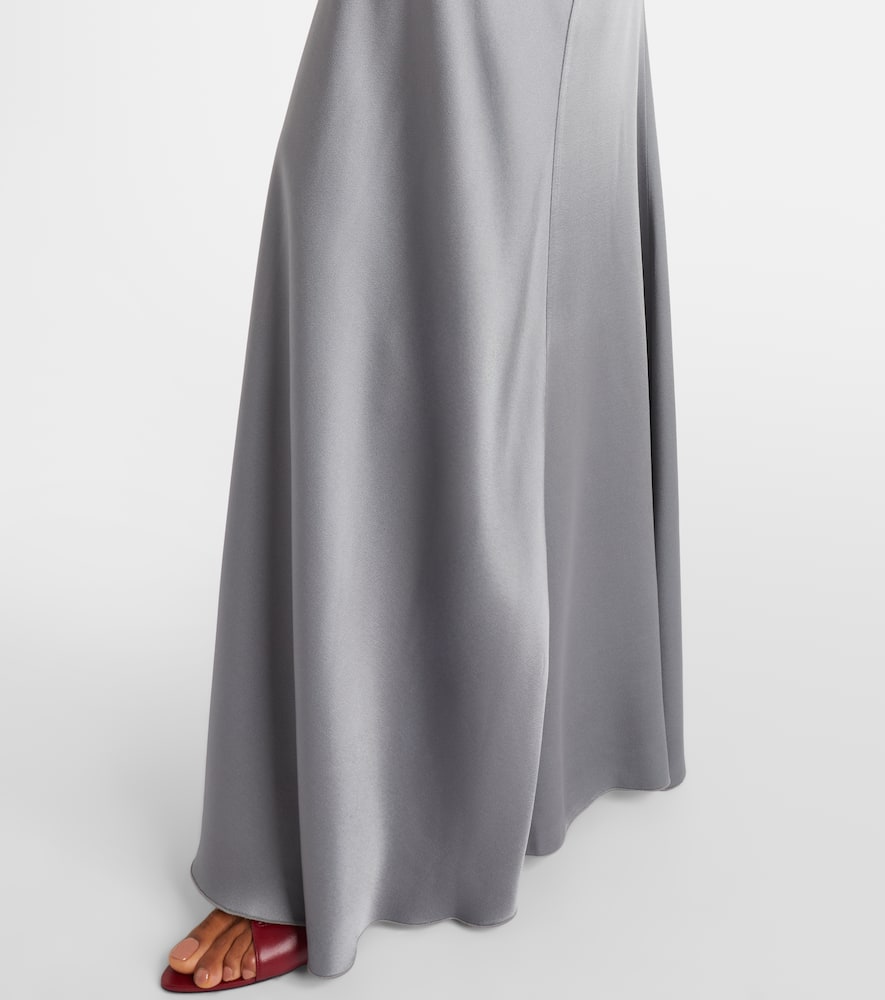 Isabella gathered satin gown