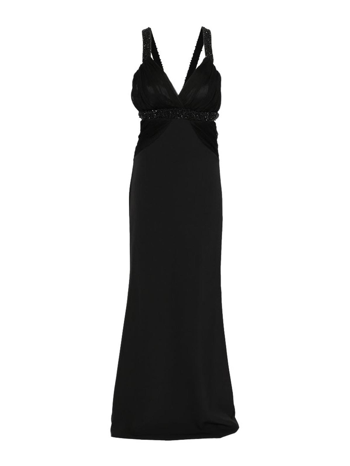 Elegant dress with black rhinestones black