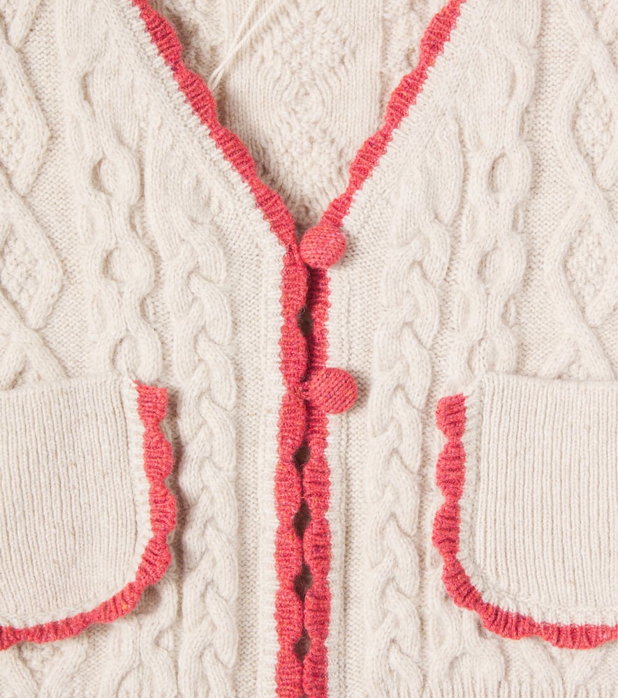 Sienna cable-knit wool-blend vest