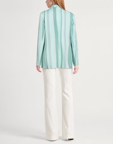 Woman Blazer Light green Size M Polyester, Elastane
