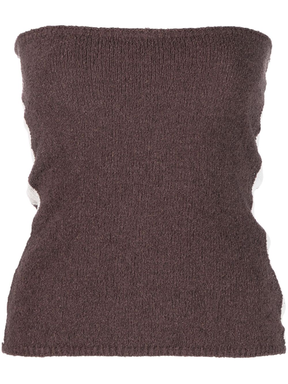 X Daniëlle Cathari strapless knitted top - 703 BROWN