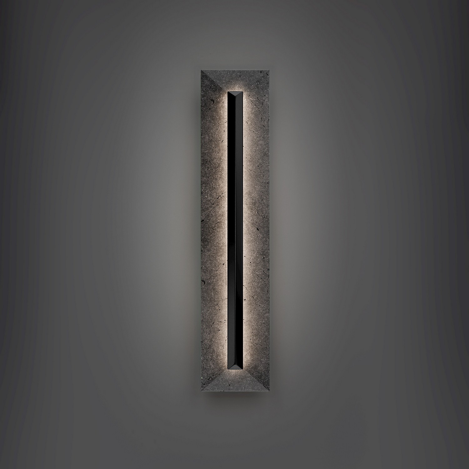 Basalt Stone Black LED Outdoor Wall Sconce from the Bell Tower Collection