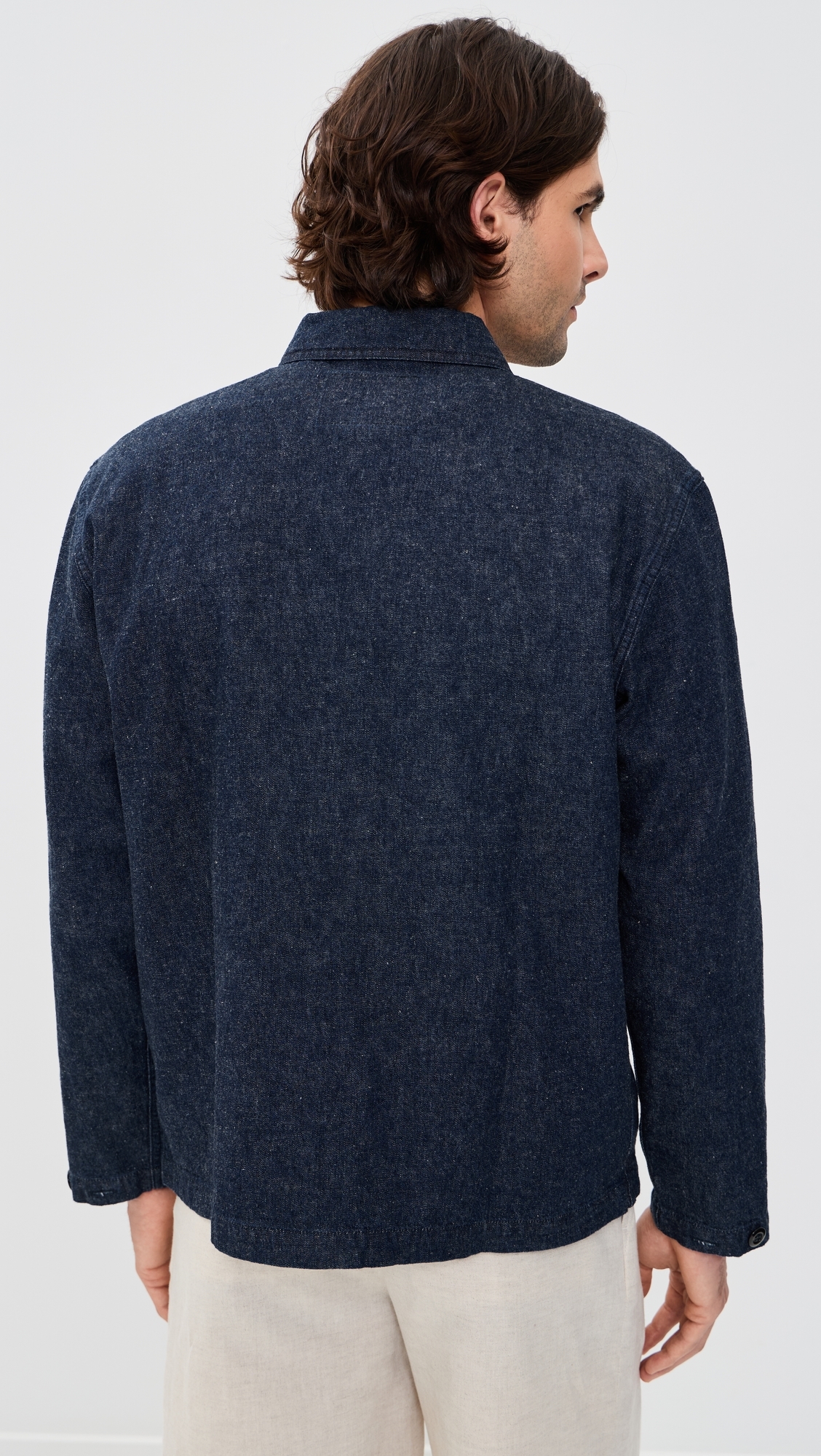 Mafra Denim Cotton and Linen Overshirt Indigo