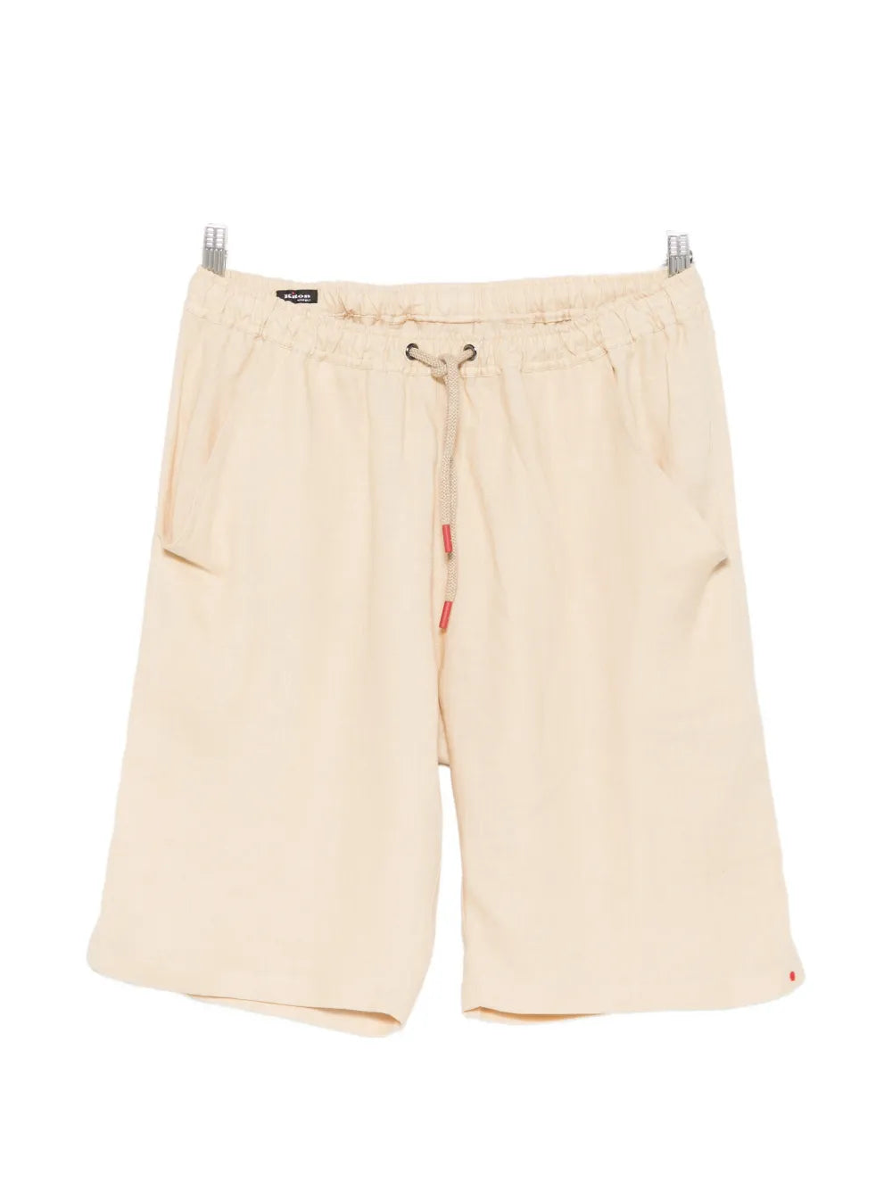 Linen Drawstring Shorts — Beige