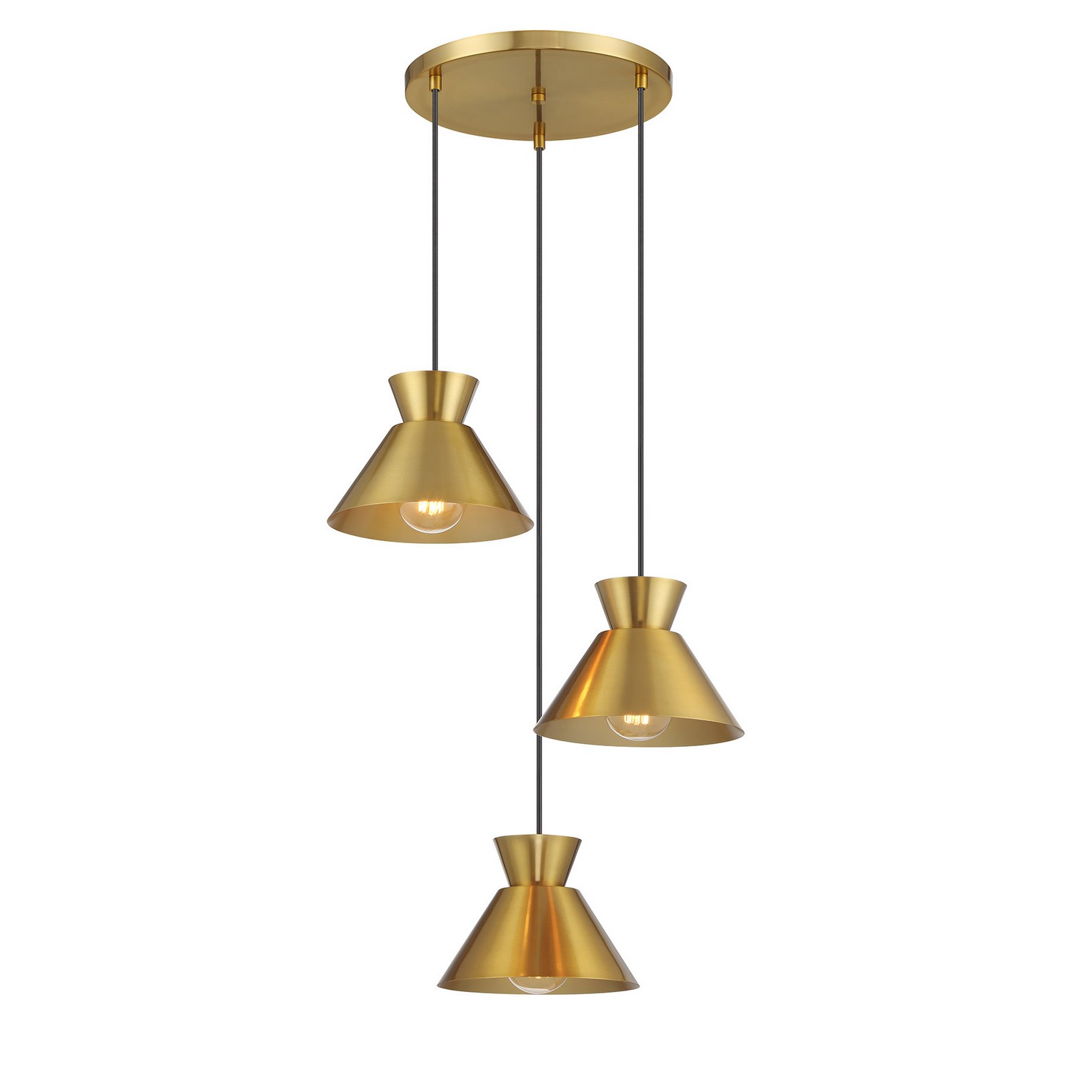 Multi-Point Chandelier in Natural Bra