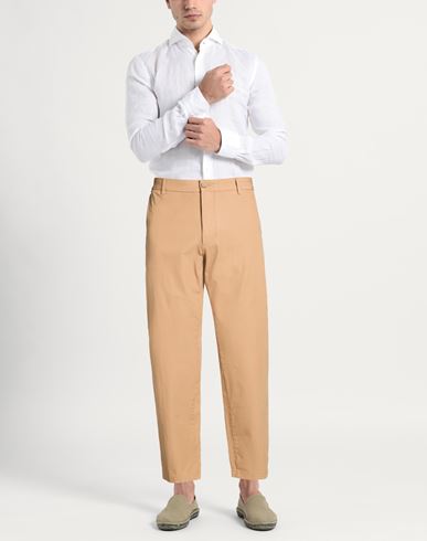 Man Pants Camel Size 36 Cotton, Polyamide, Elastane