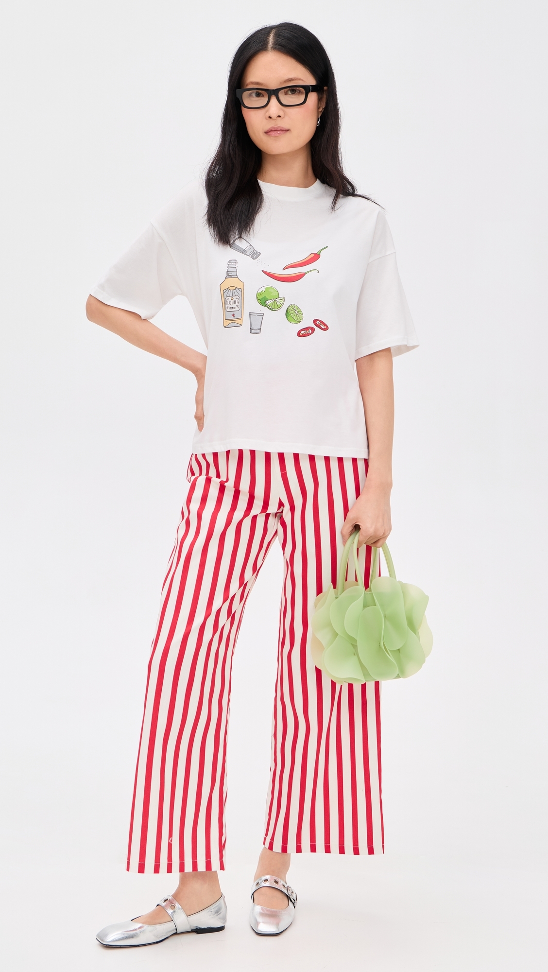 Red Stripe Mara Trousers Red