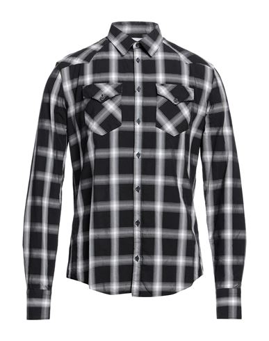 Aglini Man Shirt Black Size 15 Cotton