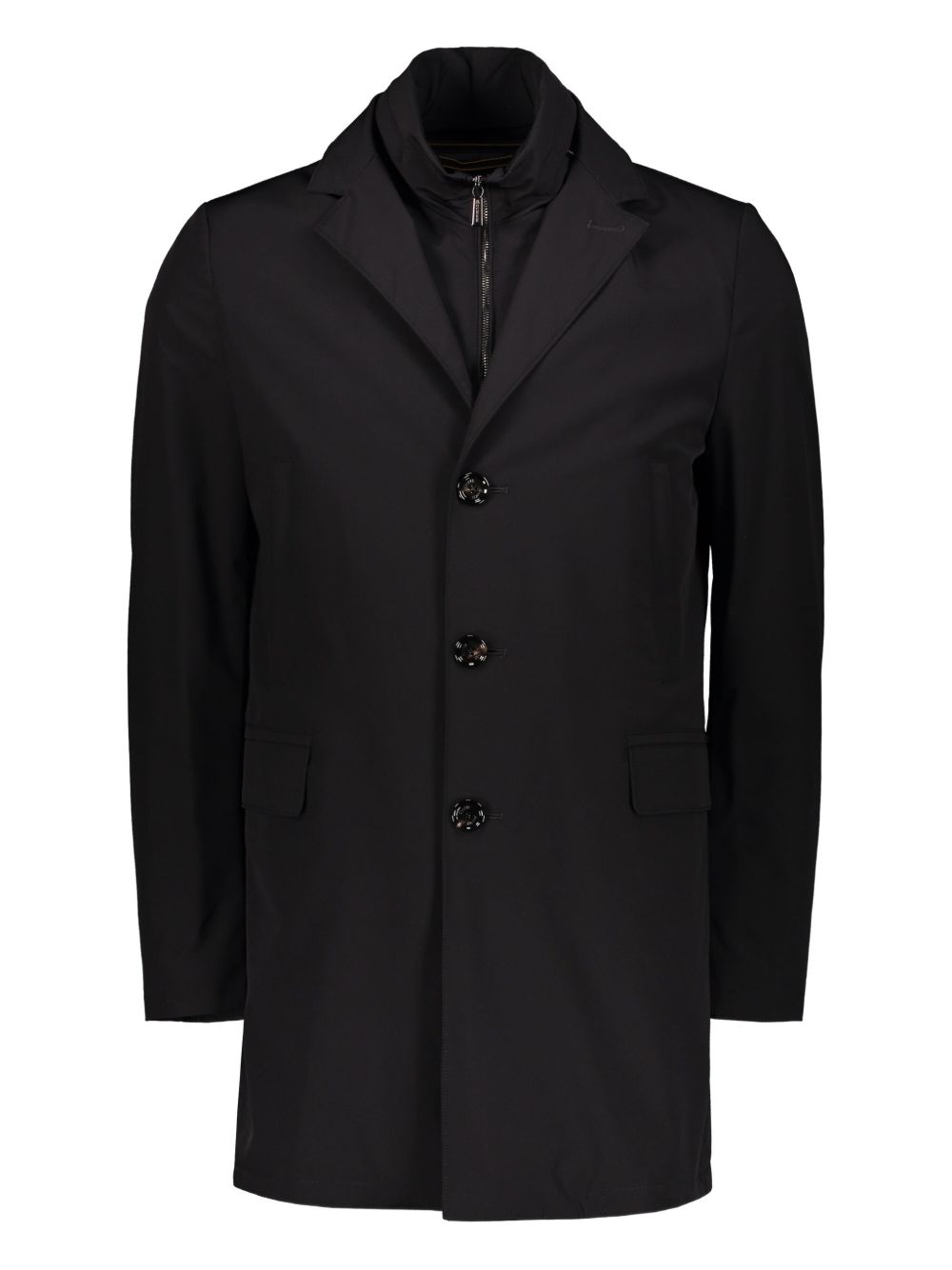 Moorer Techno-fabric coat - Black