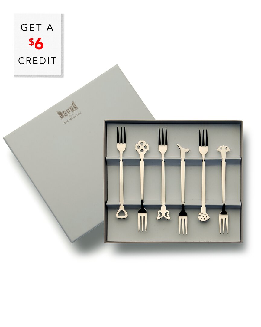 Gift Box 6Pc Mini Forks With $6 Credit