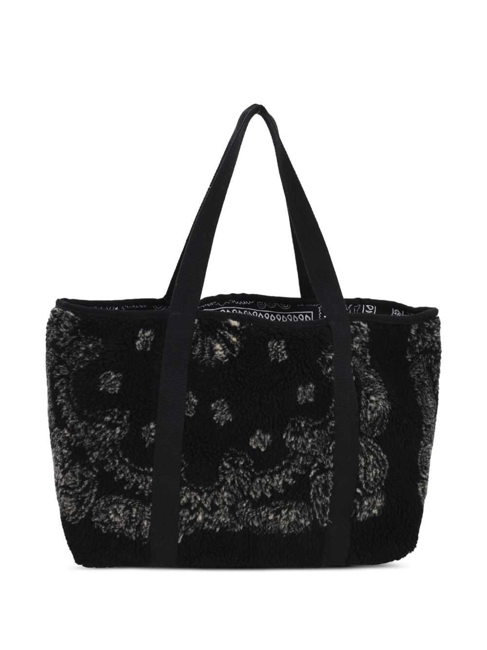 Furry tote bag - Black