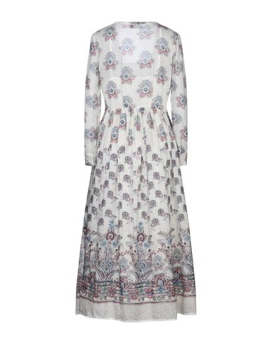 Woman Maxi dress White Size M Cotton, Silk