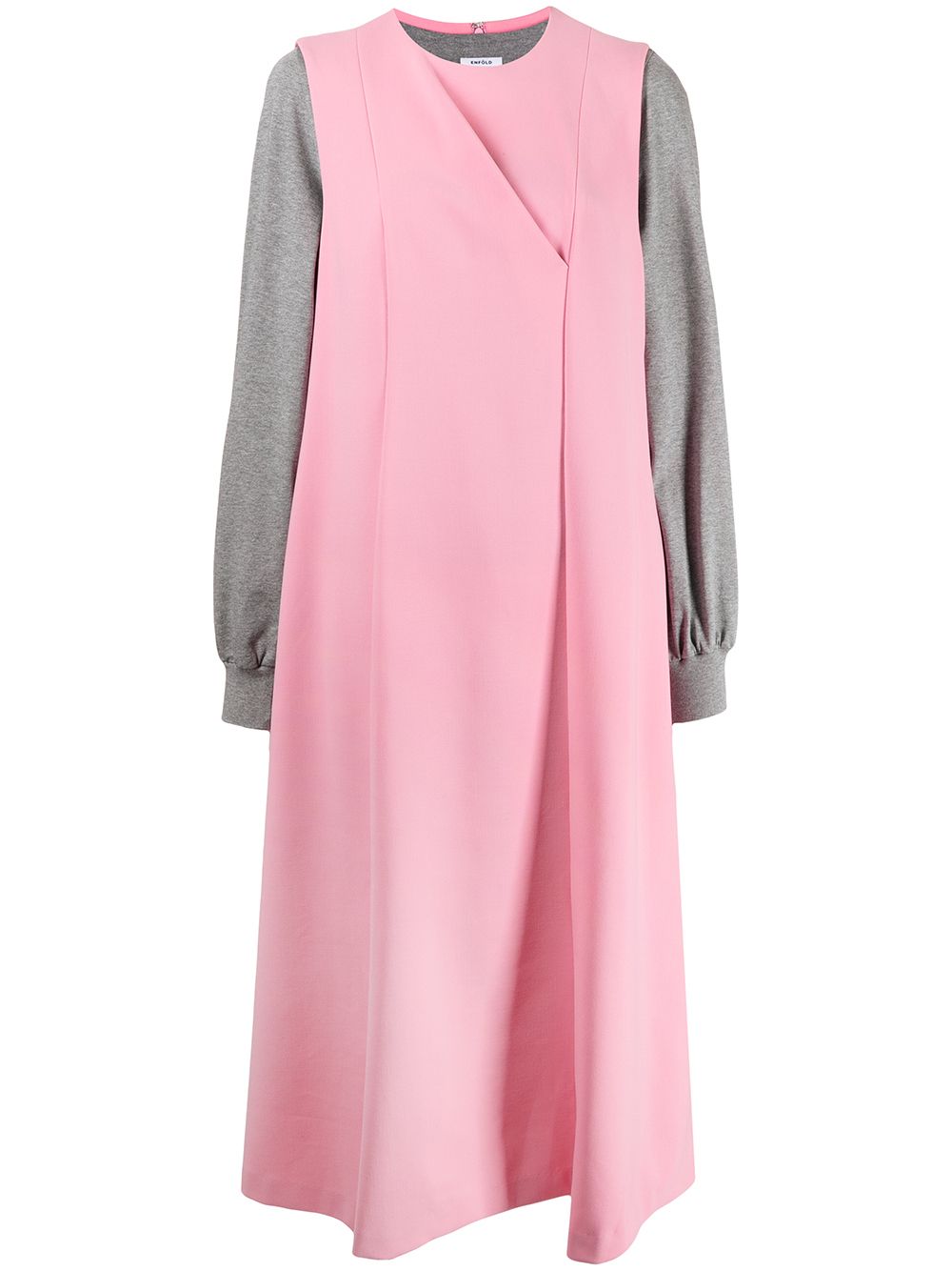 Two-tone knitted dress - Pink