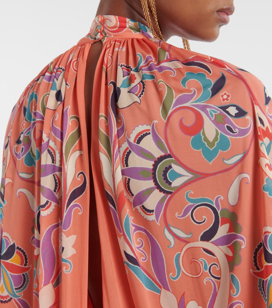 Paisley caped gown