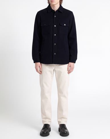 Façonnable Man Coat Midnight blue Size XL Recycled wool, Polyamide