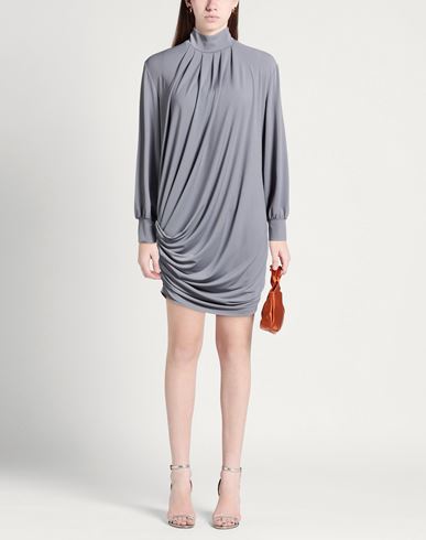 Woman Mini dress Light grey Size 8 Polyester, Elastane