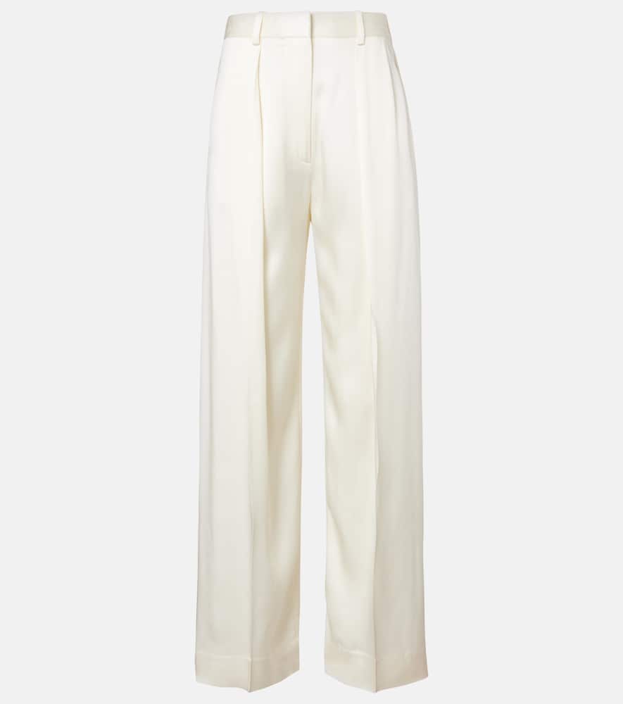 Satin wide-leg pants