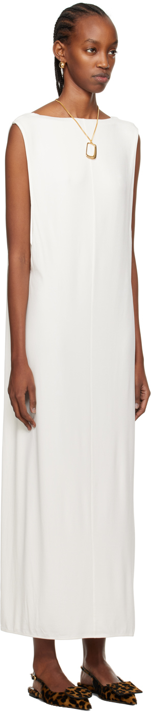 JACQUEMUS White Les Sculptures 'La robe Capa' Maxi Dress