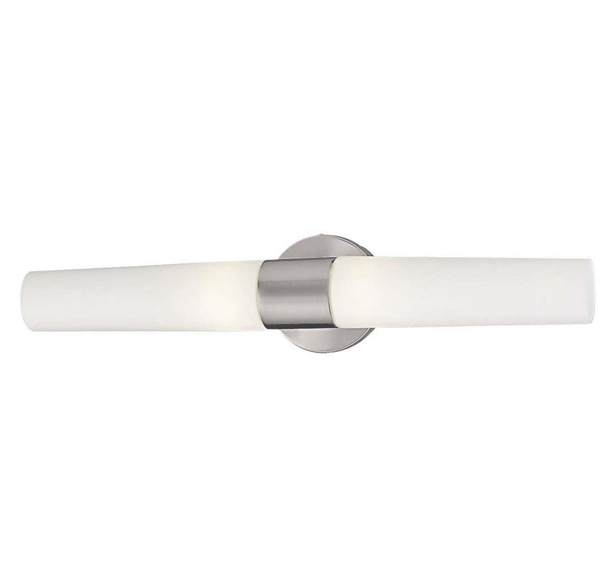 George Kovacs Saber 2-Light Bathroom Vanity Light in Brushed Stainless Stee