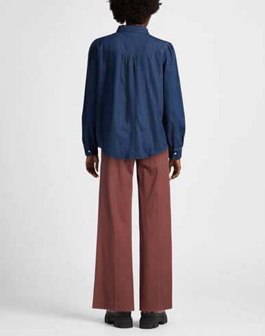 Woman Pants Chocolate brown Size 10 Cotton, Elastane