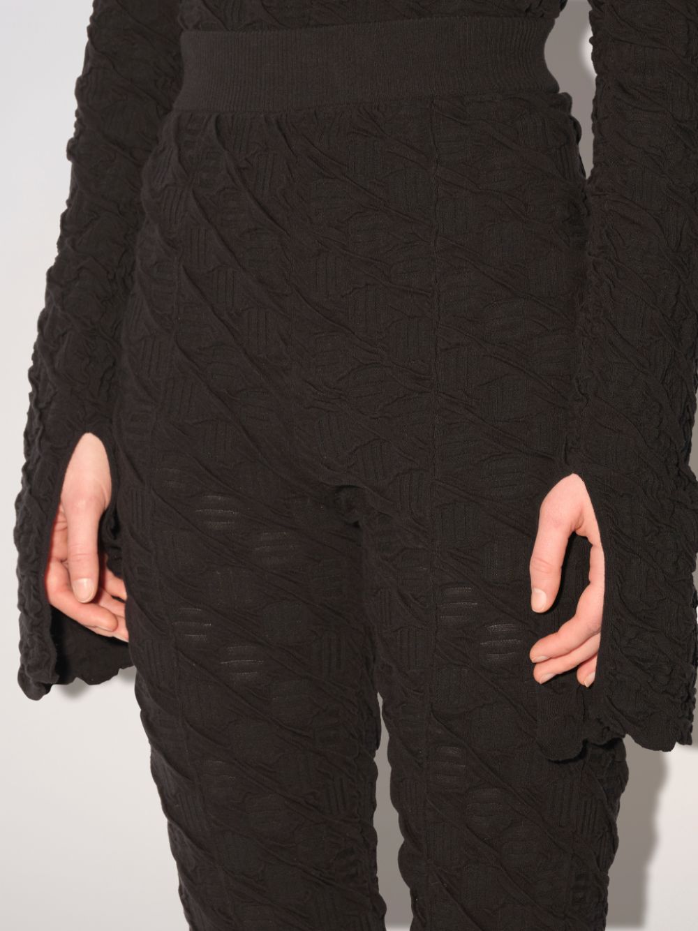 Monogram flared trousers