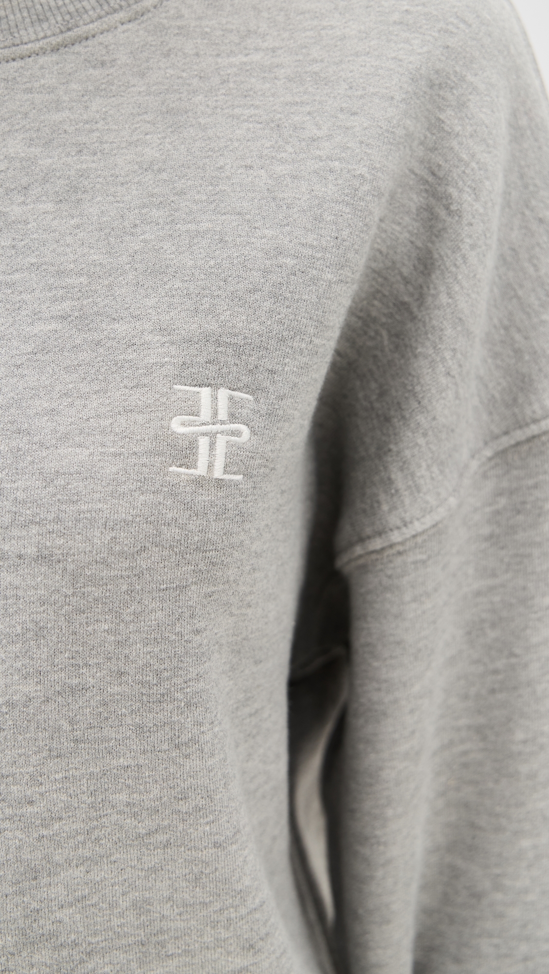 Eterne Oversized Crew Neck Sweatshirt Heather Grey 