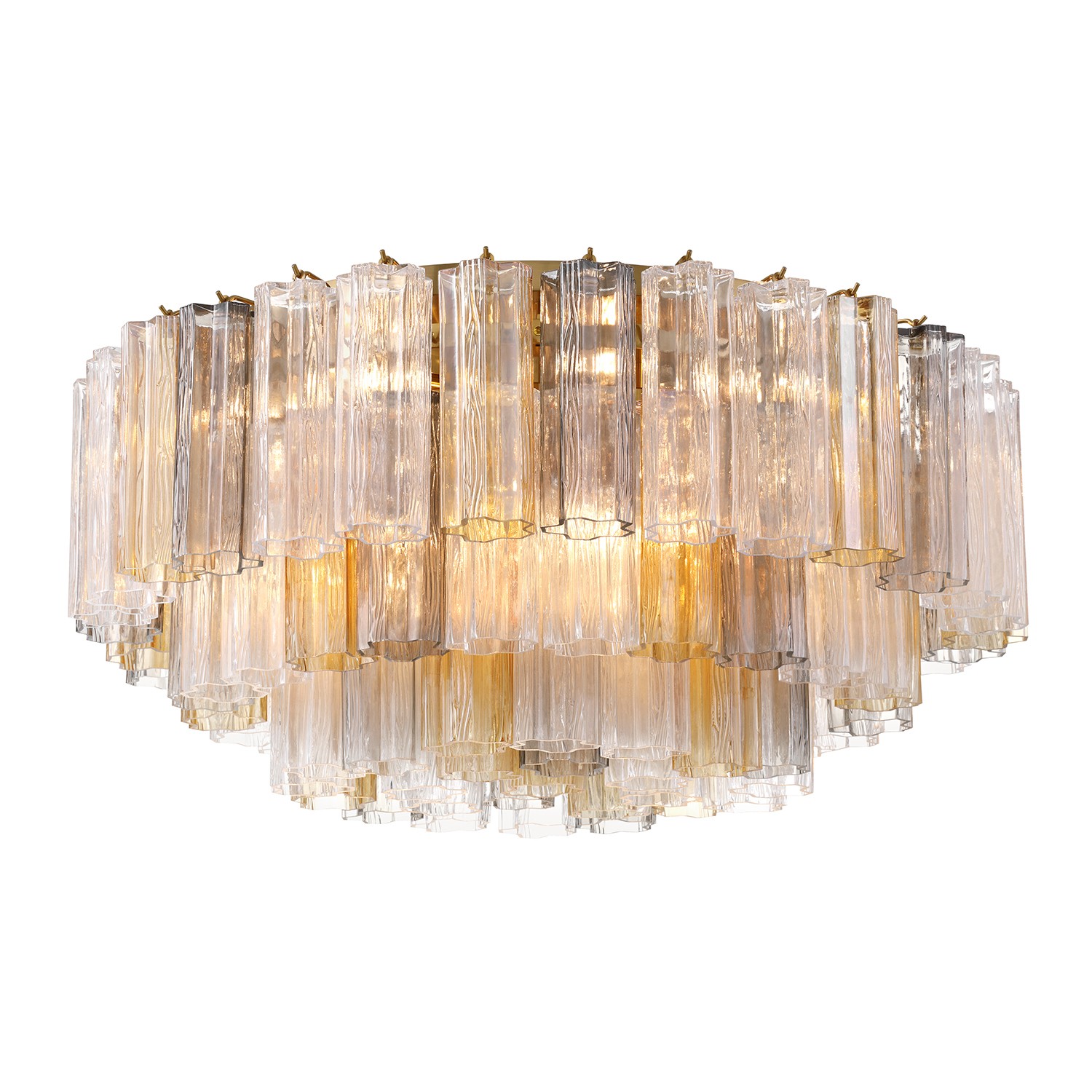 Aged Brass Flush Mount from the Addis Collection