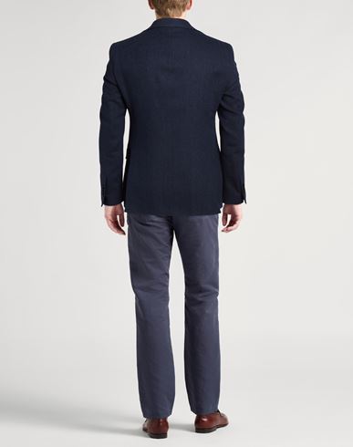 Man Blazer Blue Size 40 Linen, Cotton