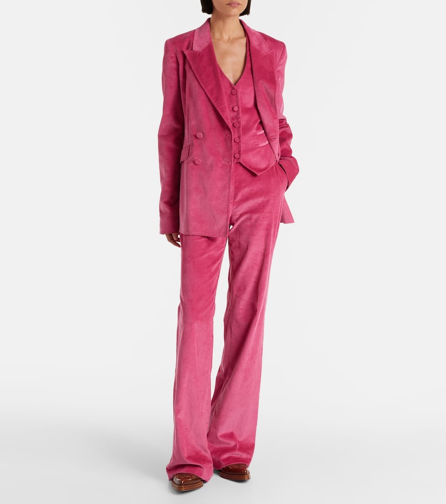 Vesta cotton corduroy flared pants
