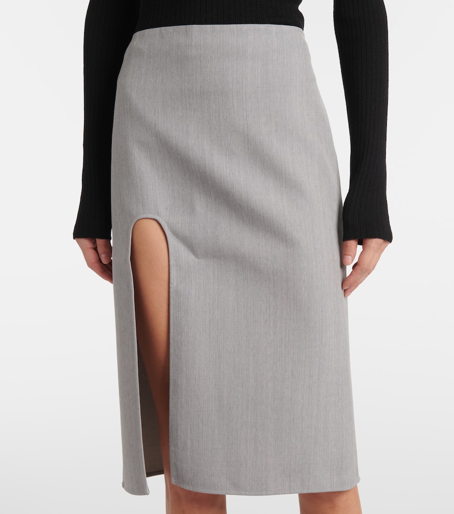 Wool pencil skirt