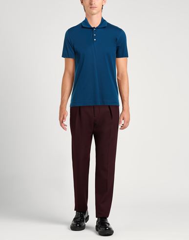Man Polo shirt Deep teal Size M Cotton, Elastane