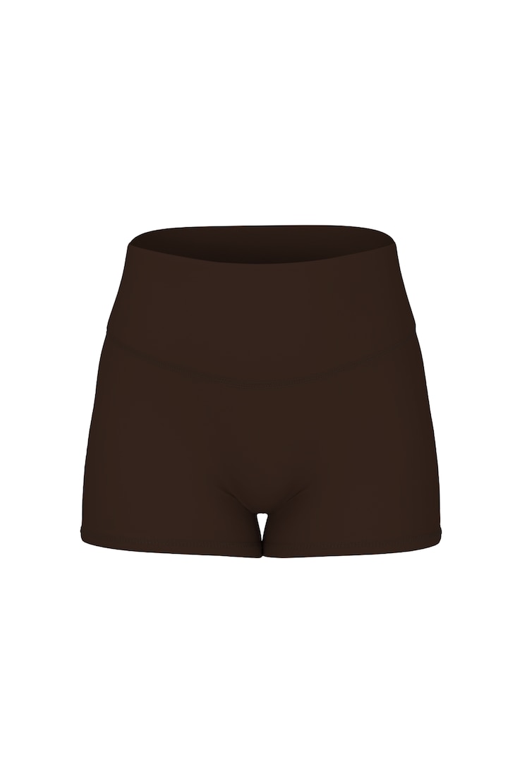 Active Booty Shorts - Brown - Women Clothing