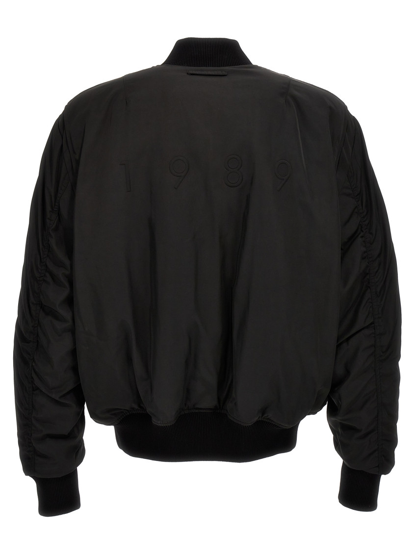 -Nylon Bomber Jacket Giacche Nero-Uomo
