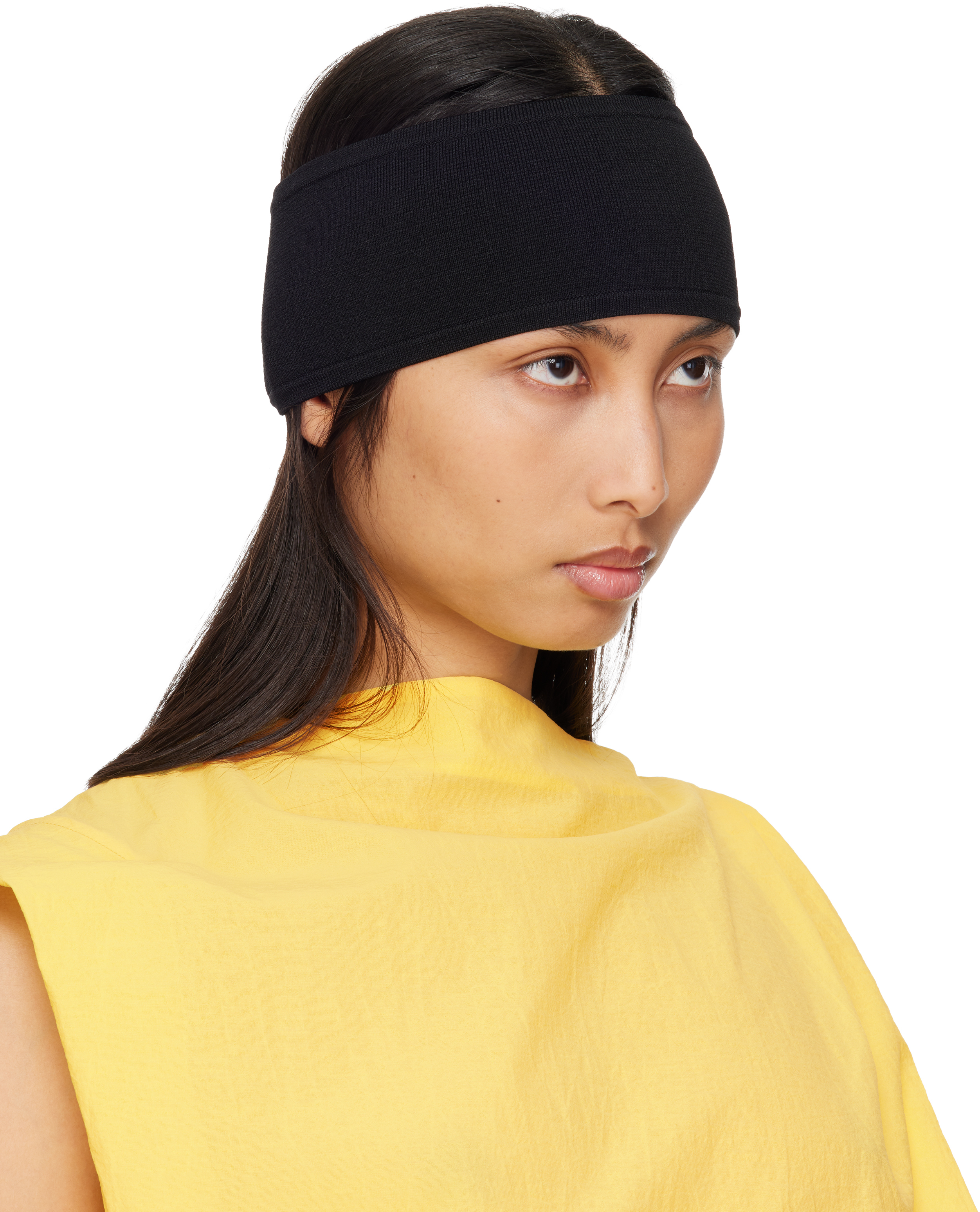 Black Compact Knit Headband