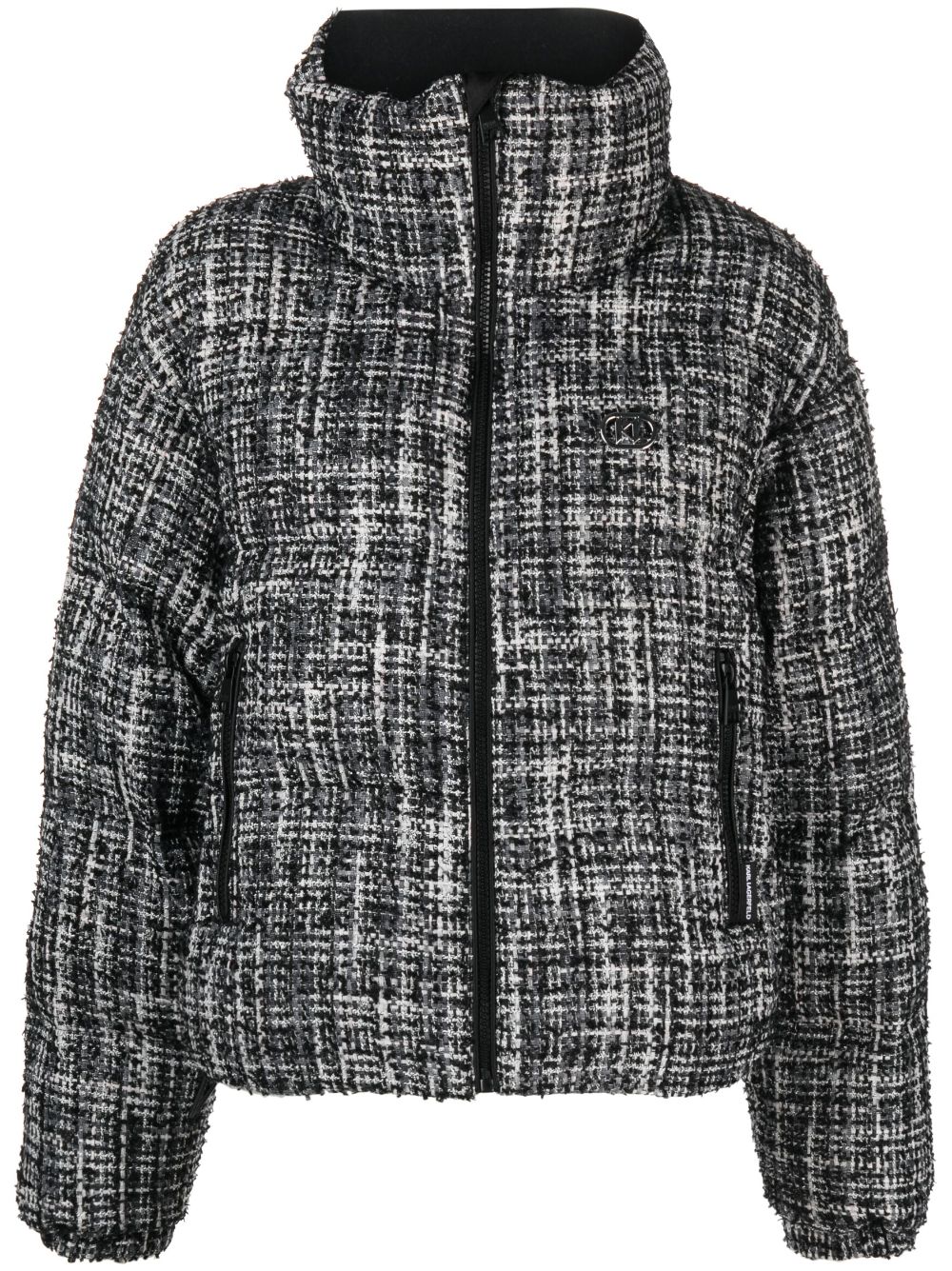 Bouclé puffer jacket - Black